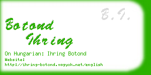 botond ihring business card
